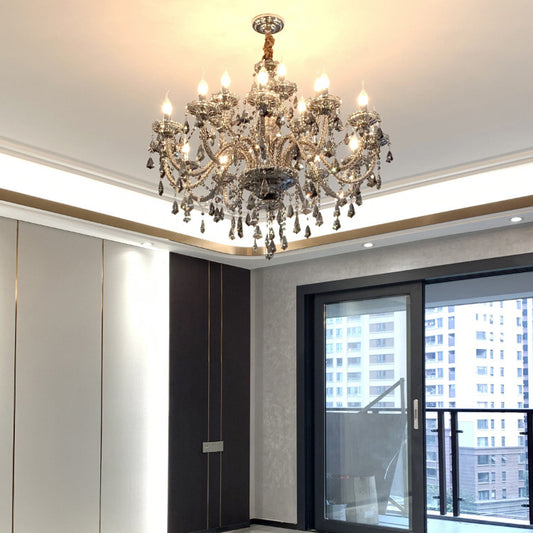 Savelle Smoked Crystal Chandelier