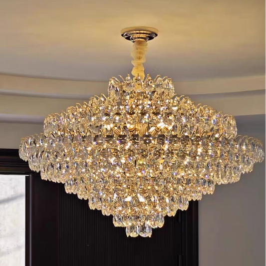 Bellarose Crystal Cascade Chandelier, 37.4"