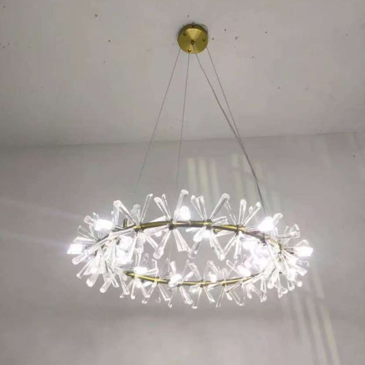 Ilex Crystal Branch Ring Chandelier, 39.4"