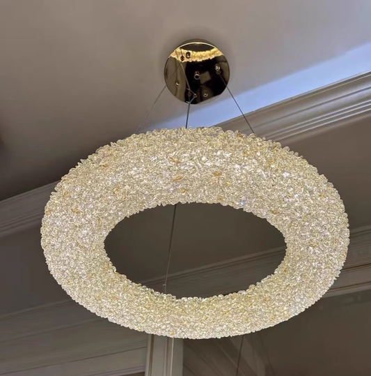 Celestine Halo Crystal LED Chandelier, 31.5"