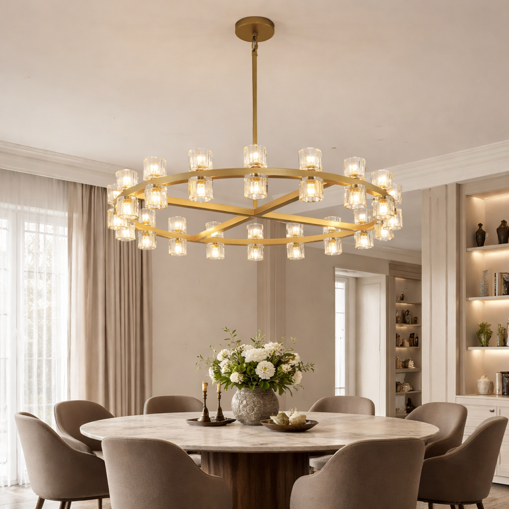 Wine-Glass Round Chandelier 60''