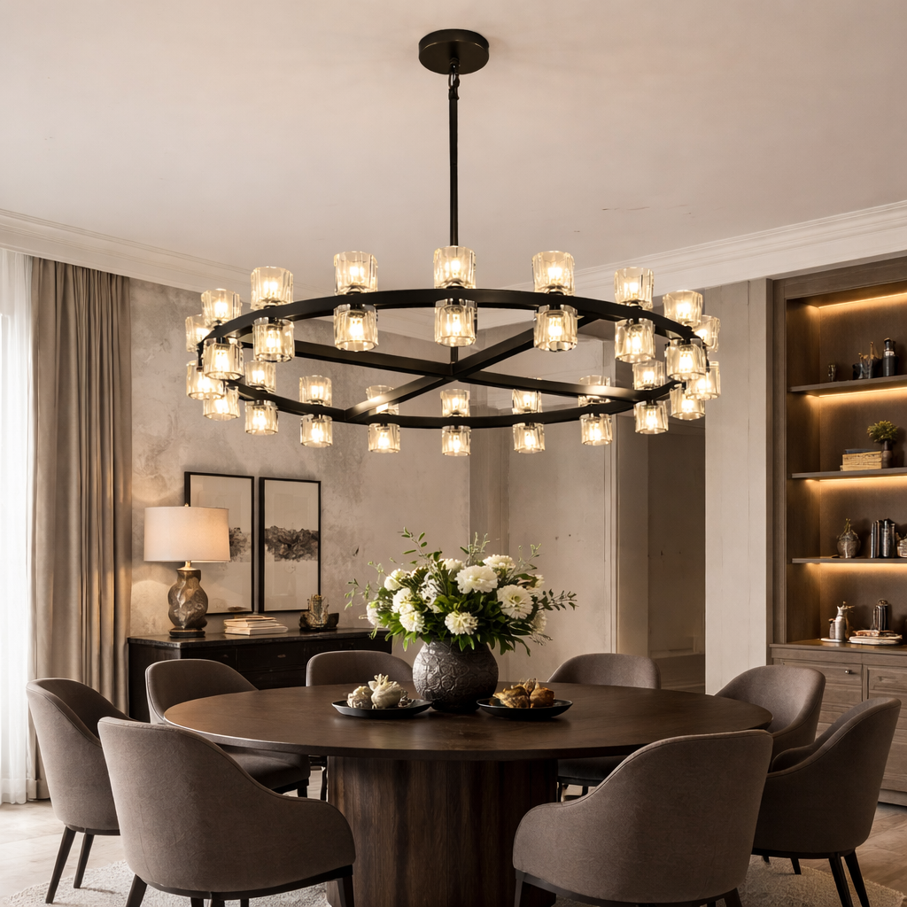 Wine-Glass Round Chandelier 60''