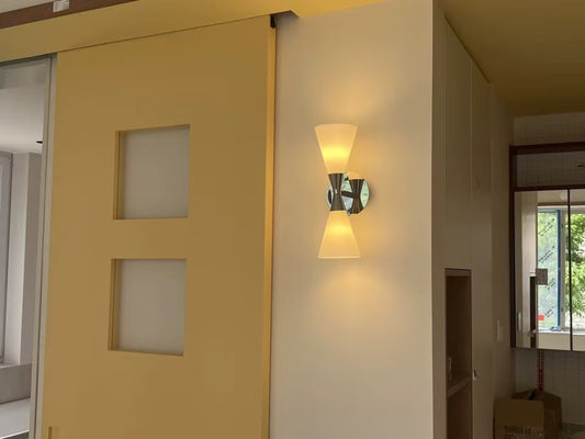 Verona Double Cone Chrome Wall Sconce