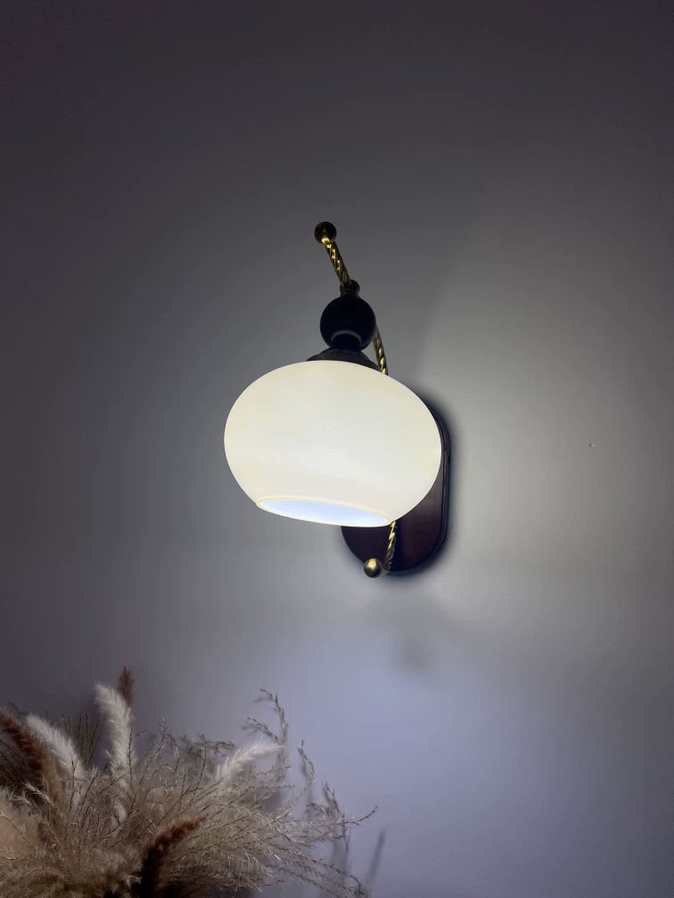 Opalbell Vintage Glass Wall Sconce