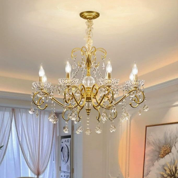 Orleans Brass Crystal Chandelier