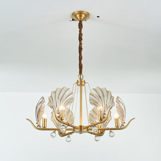 Petalia Glass Leaf Chandelier