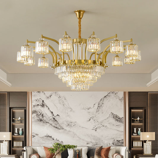 Orsay Art Deco Glass Chandelier
