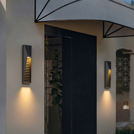 Strata Tall Slatted Outdoor Wall Sconce