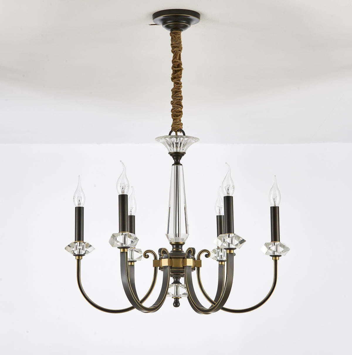 Beaumont Bronze Candle Chandelier