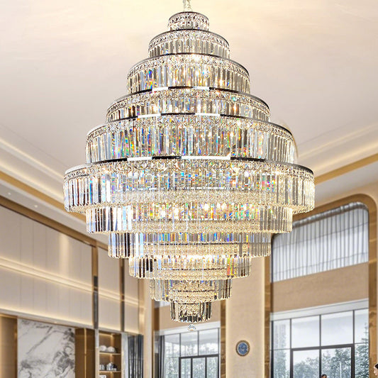 Vercelli Tiered Crystal Foyer Chandelier