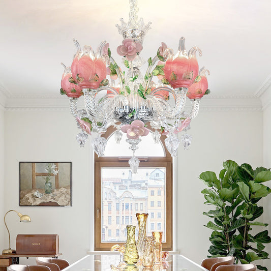 Fleuron Lotus Glass Chandelier