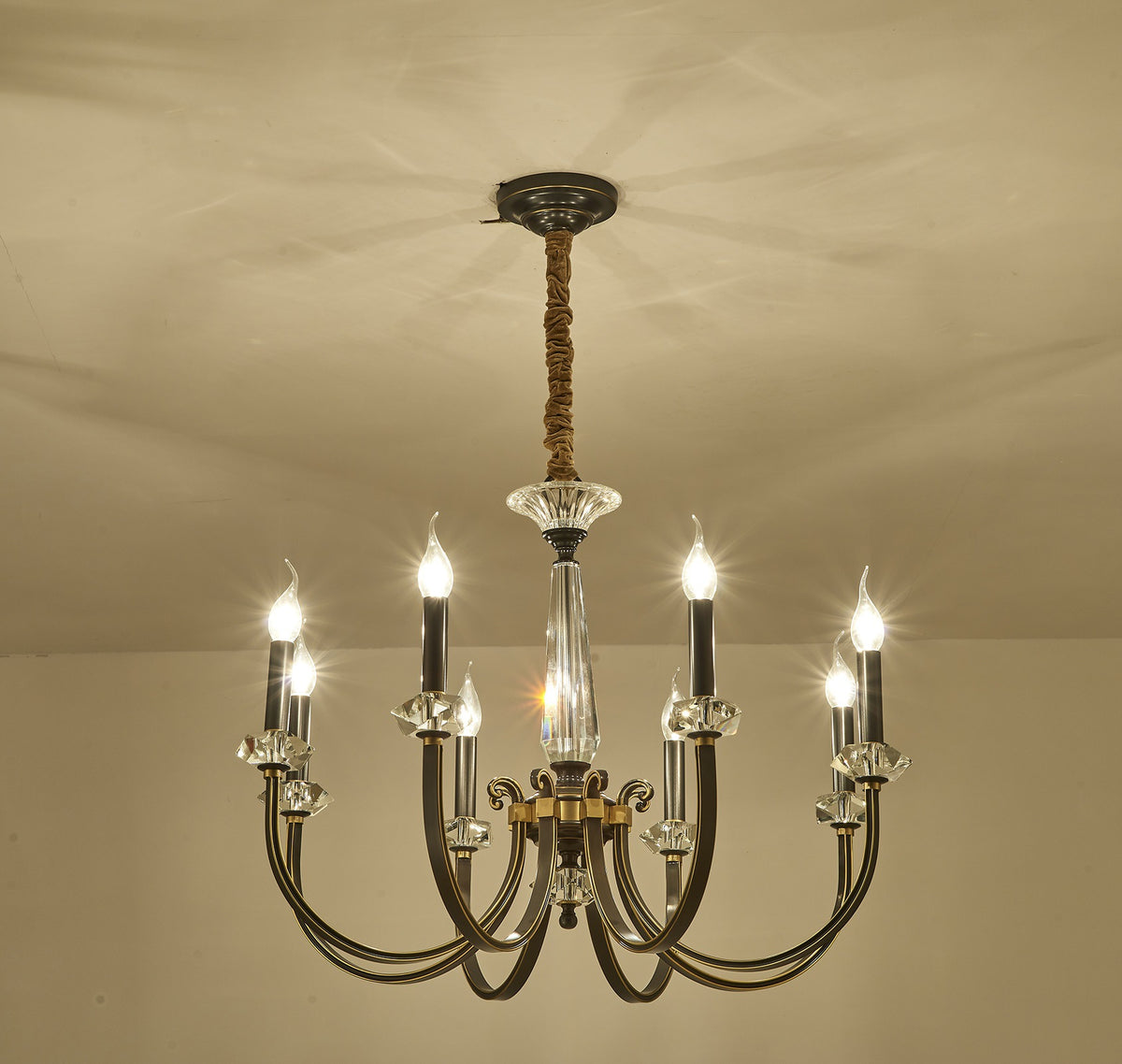 Beaumont Bronze Candle Chandelier