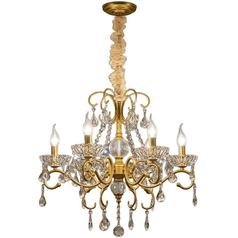 Orleans Brass Crystal Chandelier