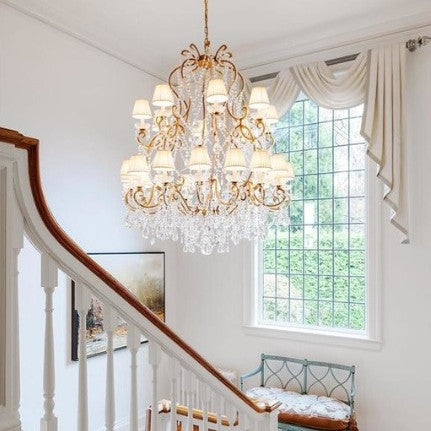Versailles Double-Tier Crystal Chandelier