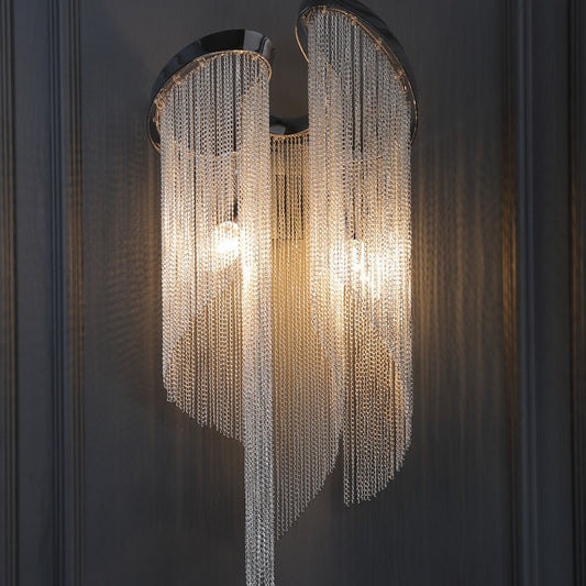 Cascade Chain Fringe Wall Sconce