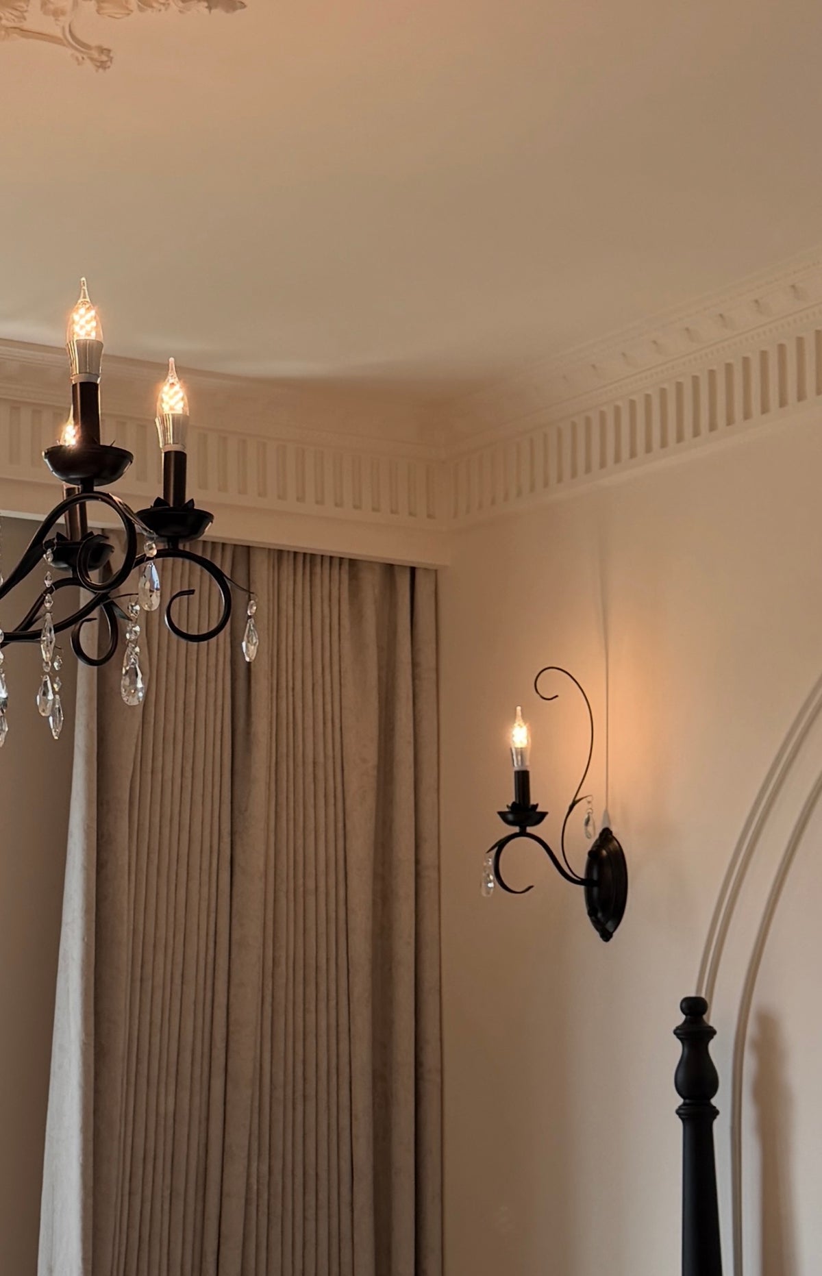Orleans Brass Crystal Chandelier