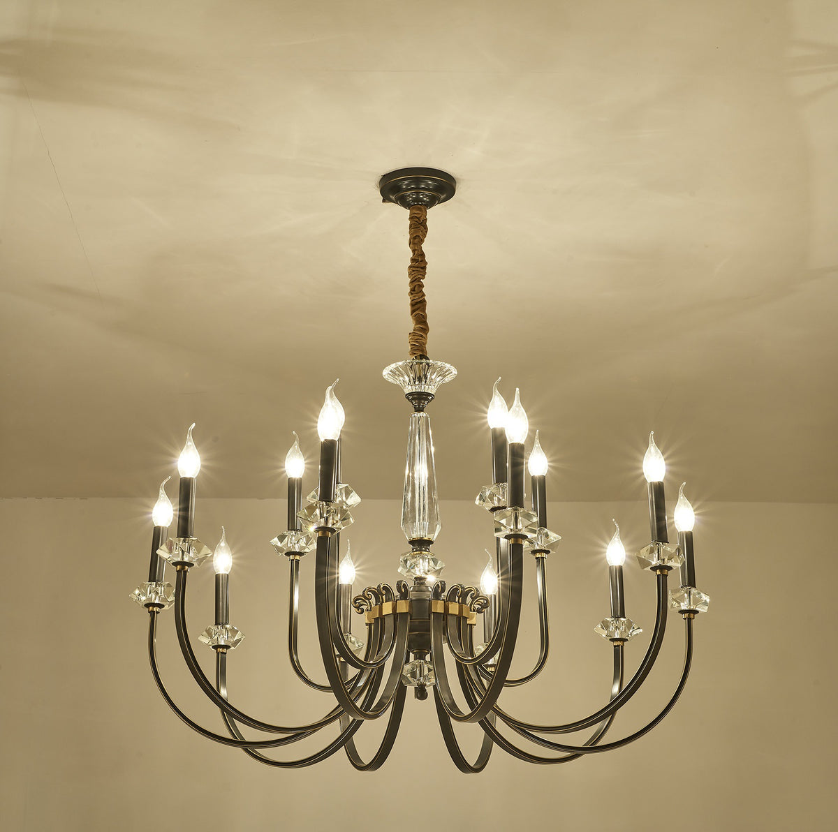 Beaumont Bronze Candle Chandelier