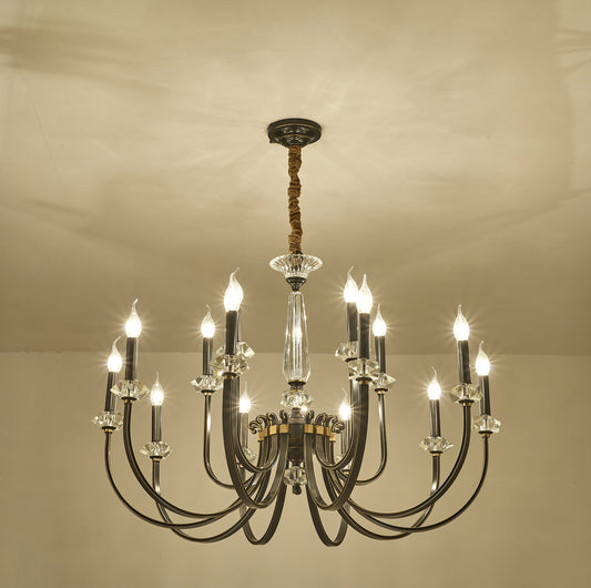 Beaumont Bronze Candle Chandelier