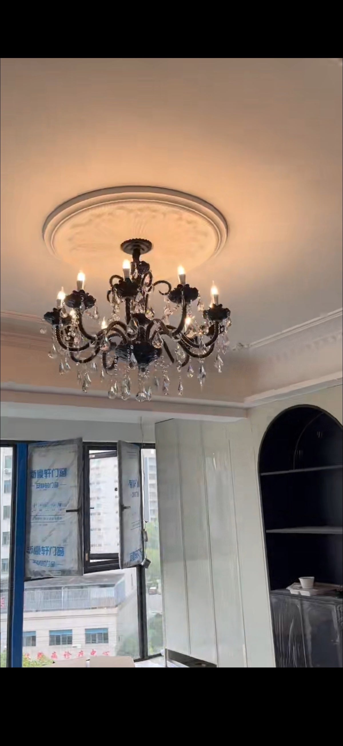 Orleans Brass Crystal Chandelier