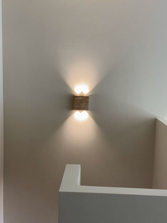 Tressa Stone Cube Wall Sconce