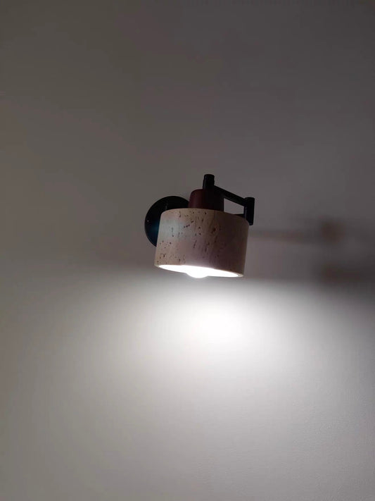 Miro Stone Cylinder Wall Sconce