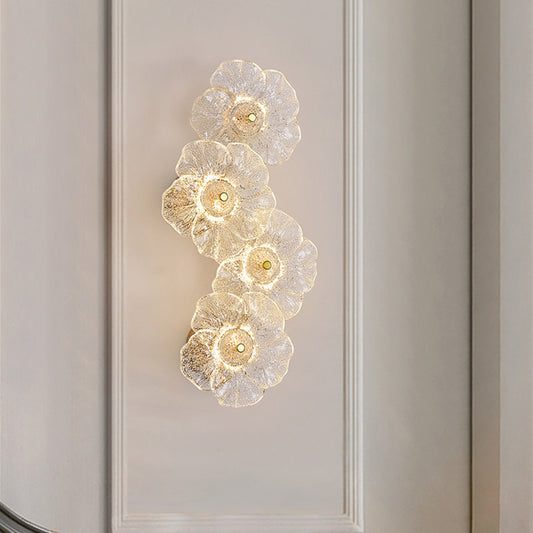 Fleur Crystal Petal Wall Sconce