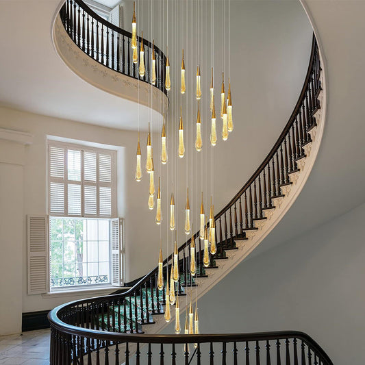 Cascata Teardrop Staircase Chandelier