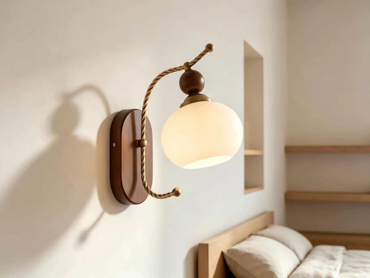 Opalbell Vintage Glass Wall Sconce