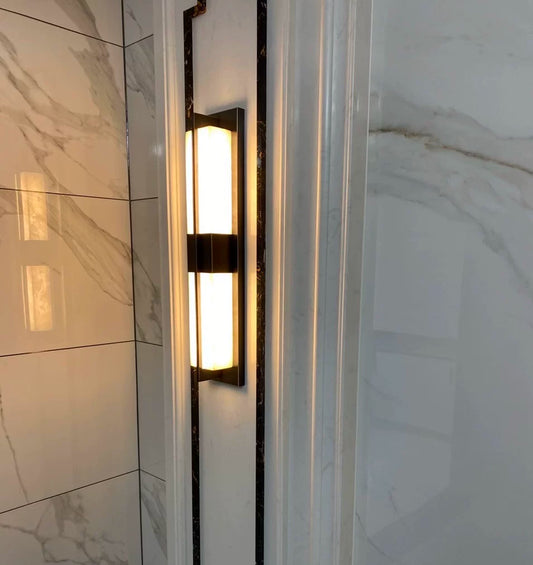 Carrara Stone Panel Wall Sconce