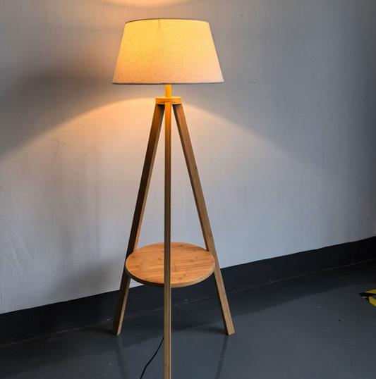 Harlow Tripod Shelf Floor Lamp