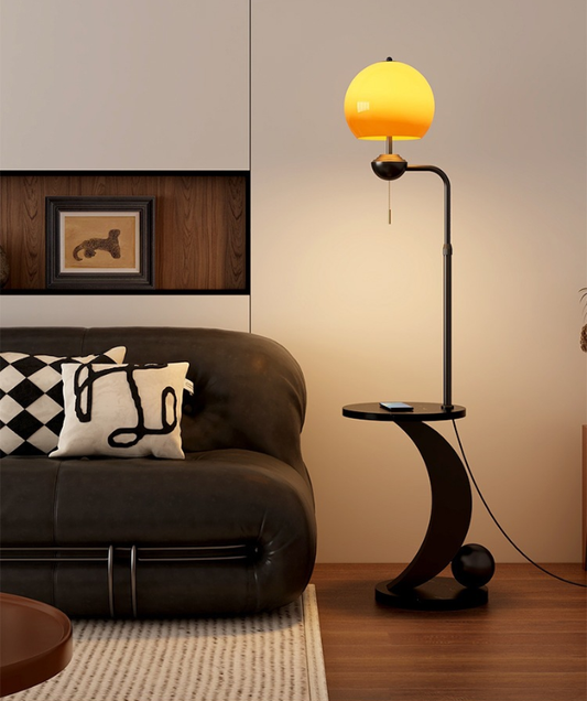Onda Sculptural Side Table Floor Lamp