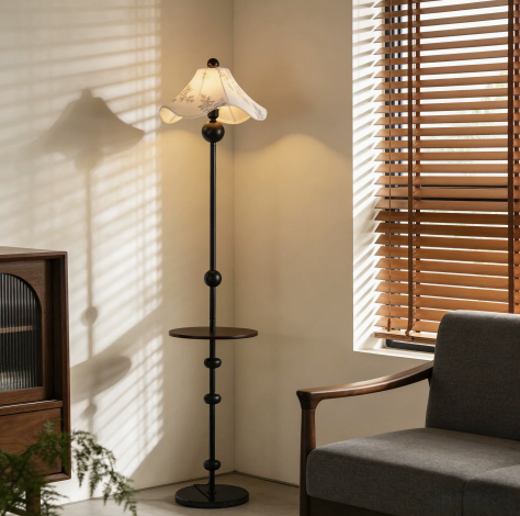 Songhua Floral Shelf Floor Lamp