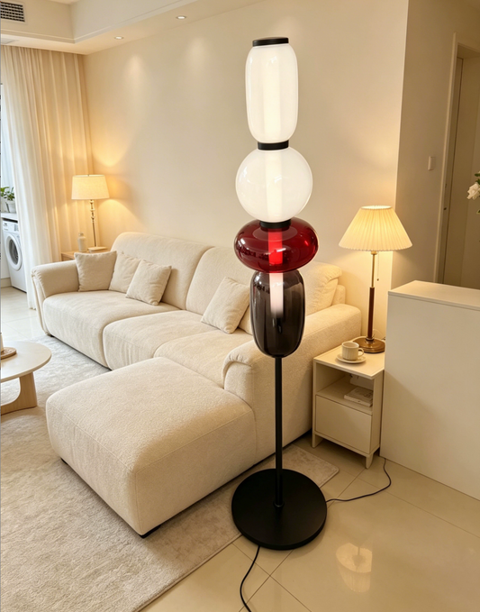 Mira Stacked Glass Floor Lamp