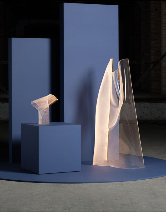 Vela Sculptural Fabric Floor Lamp