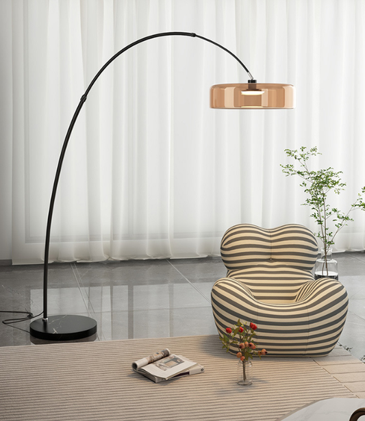 Caspian Arc Drum Floor Lamp
