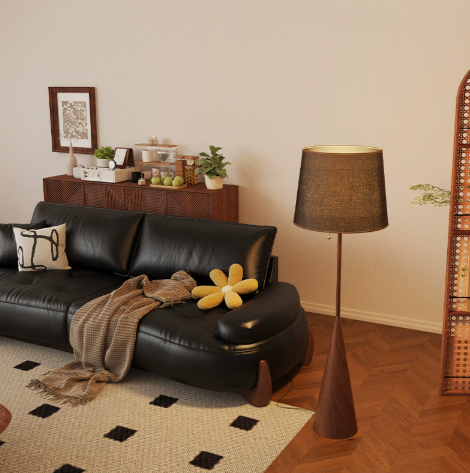Farrow Tapered Wood Floor Lamp