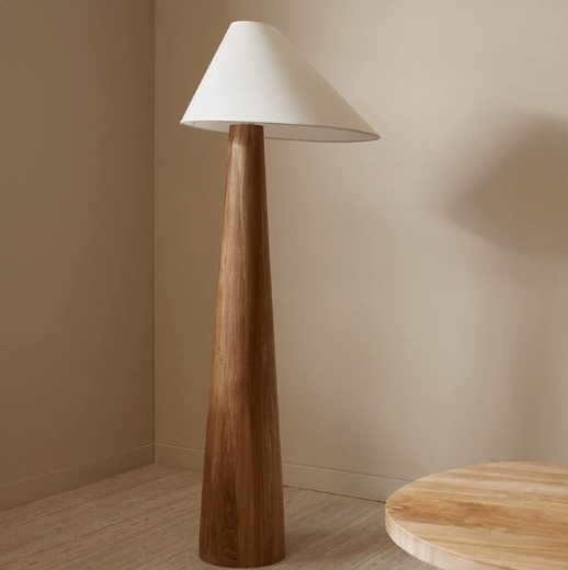 Sierra Sculptural Wood Floor Lamp