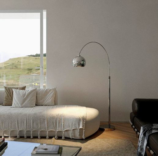 Mercury Glass Arc Floor Lamp
