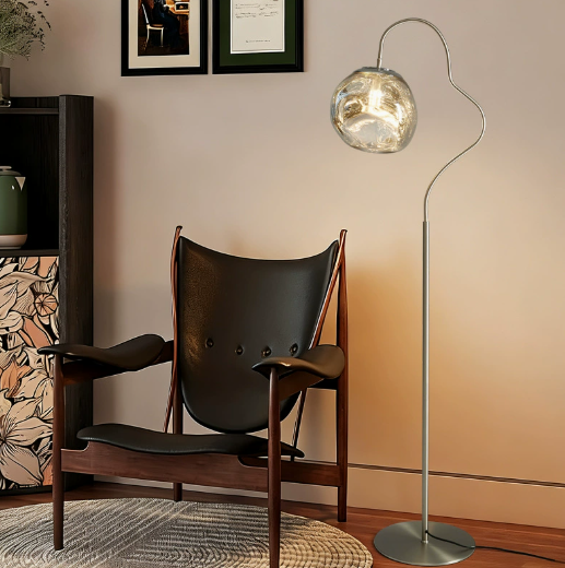 Luma Glass Globe Floor Lamp