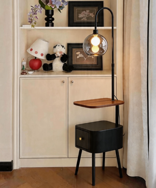 Soren Storage Shelf Floor Lamp