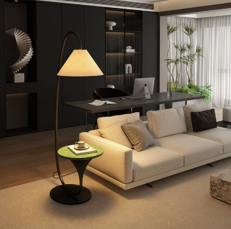 Soren Arc Side Table Floor Lamp