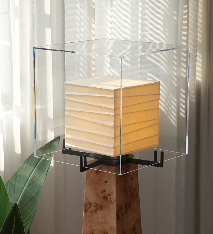 Lanterne Wood Pedestal Floor Lamp