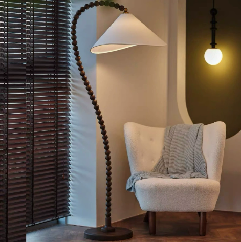 Beaded Arc Floor Lamp