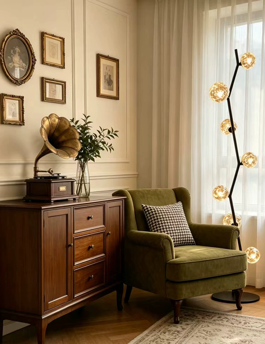 Orion Crystal Globe Branch Floor Lamp