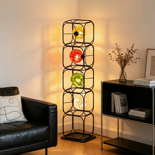 Prism Tiered Glass Floor Lamp