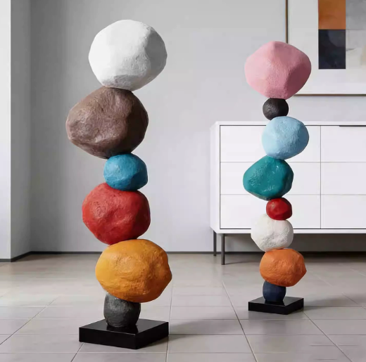 Chromatic Stone Totem Floor Lamp
