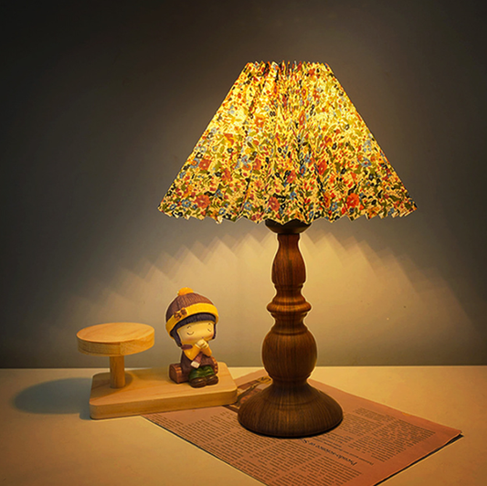Marigold Floral Wood Table Lamp
