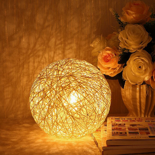 Solara Woven Orb Accent Lamp
