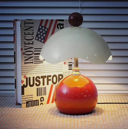 Poppy Glass Mushroom Table Lamp