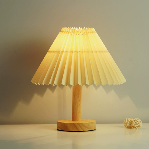Alder Pleated Wood Table Lamp